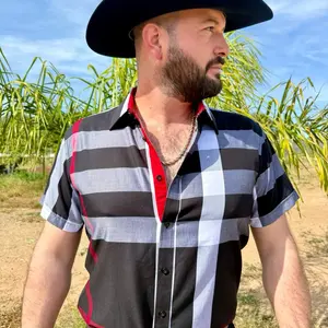 Short sleeve Bayard plaid shirt (Red/Black)