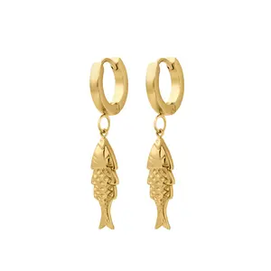 Catch-of-the-Day Charm Hoops