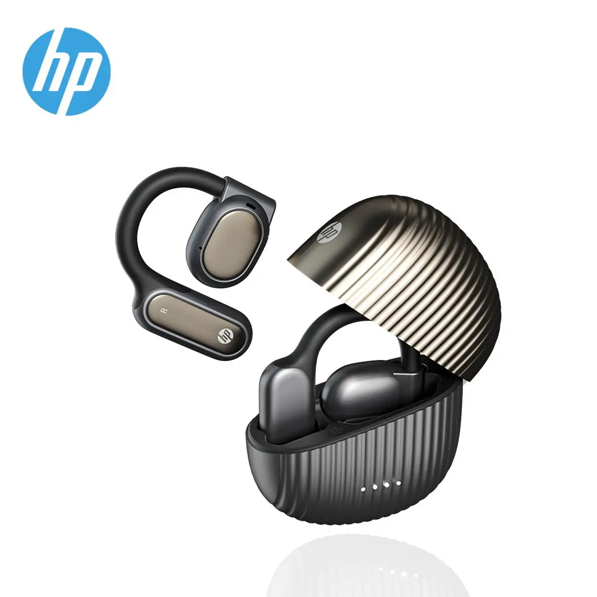 Hp Wireless Open-Ear Bluetooth-compatible Headphones, Dual-Sided Use, 10-Hour Talk Time, Ipx4 Waterproof, Ows Comfortable Earbuds, Touch Sensitive Design