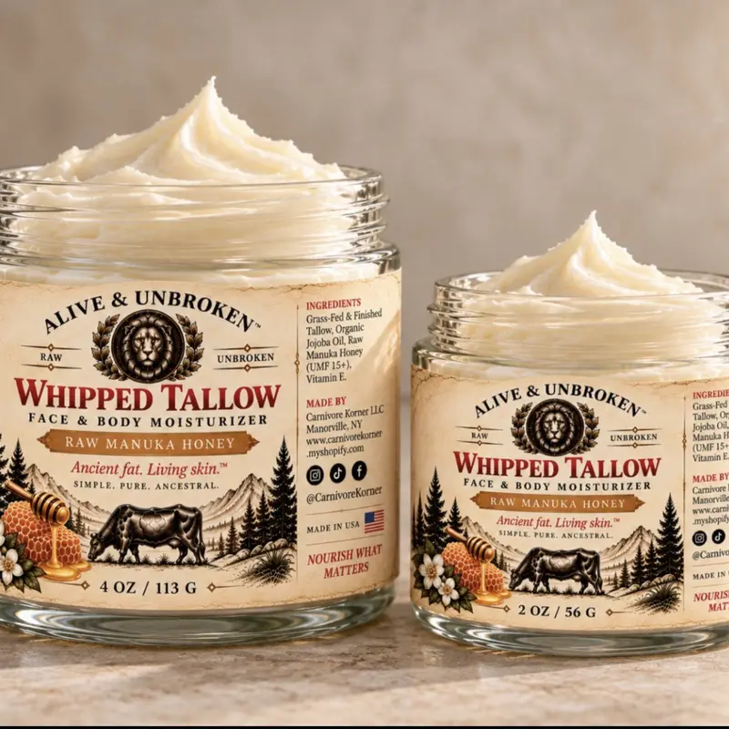 RAW MANUKA HONEY TALLOW | FACE AND BODY MOISTURIZER