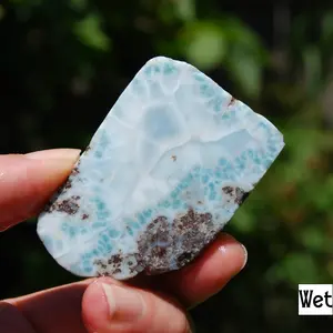 2.3in 56g Genuine Larimar Crystal Slab, Dominican Republic
