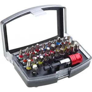 S2 Material 32-Piece Electric Screwdriver Drill Bits Set, Includes Flat Cross Hex Star Hollow Quick Release Rod, Durable & Versatile Tools