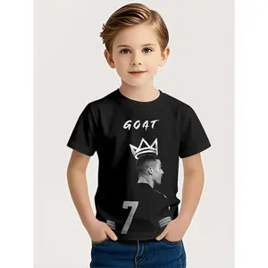 CR7 Men's Casual Short Sleeve T-Shirt - Soft and breathable fabric, machine washable, four-season comfort, everyday wear, stylish casual wear, durable material, printed shirt