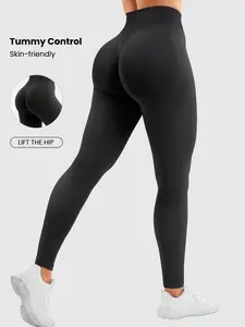 Women's High Waist Butt Lifting Sports Tight Pants, Compression Abdominal Support, Shaping Leggings, Smooth Creamy Material, Ideal for Yoga and Fitness, Sporty Leggings, Shaping Workout Leggings