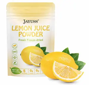 JAYUSS Lemon Juice Powder 8.82 Ounce, 100% Natural, Freeze Dried Lemon Juice, No Sugar or Additives, Great for Drinks, Smoothies, and Beverages 250g