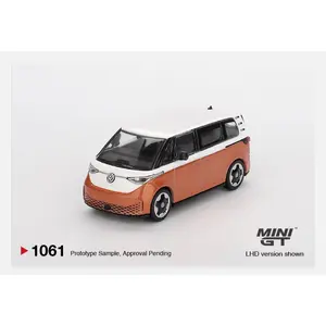 MiniGT 1:64 Volkswagen ID Buzz – Candy White / Energetic Orange #1061