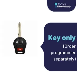 Brand New Aftermarket 3-Button Remote Key with Lock, Unlock, Panic for Select Nissan Vehicles (CWTWB1U751-3B)