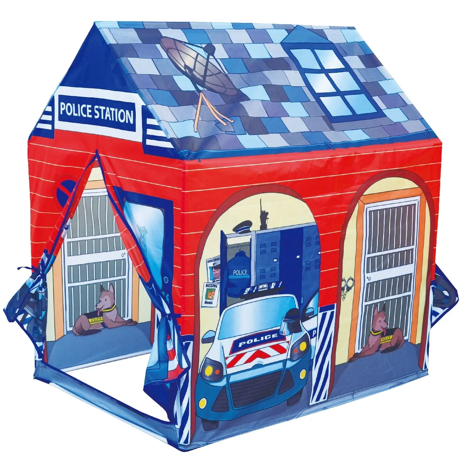 Police Station Play Tent Kids Pretend Super Hero Playhouse