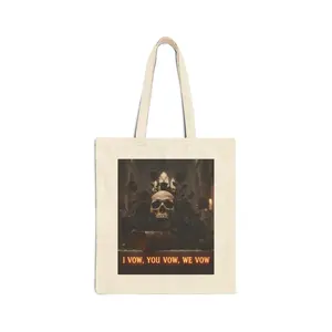 Skull Altar Artwork Tote Bag | I Vow, You Vow, We Vow - Original Graphic Art created by seller