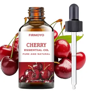 100% Pure Cherry Essential Oil 100ML, Natural Moisturizing Hydrating Non-Alcoholic Moisture Serum for Face Body Hair Care Massage Aromatherapy Diffusers Humidifiers