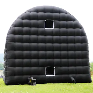 Large Black Inflatable Tent(15x15x14FT) Includes Blower Square Gazebo Event Room Large Inflatable Party Tent for Backyard,Outdoo