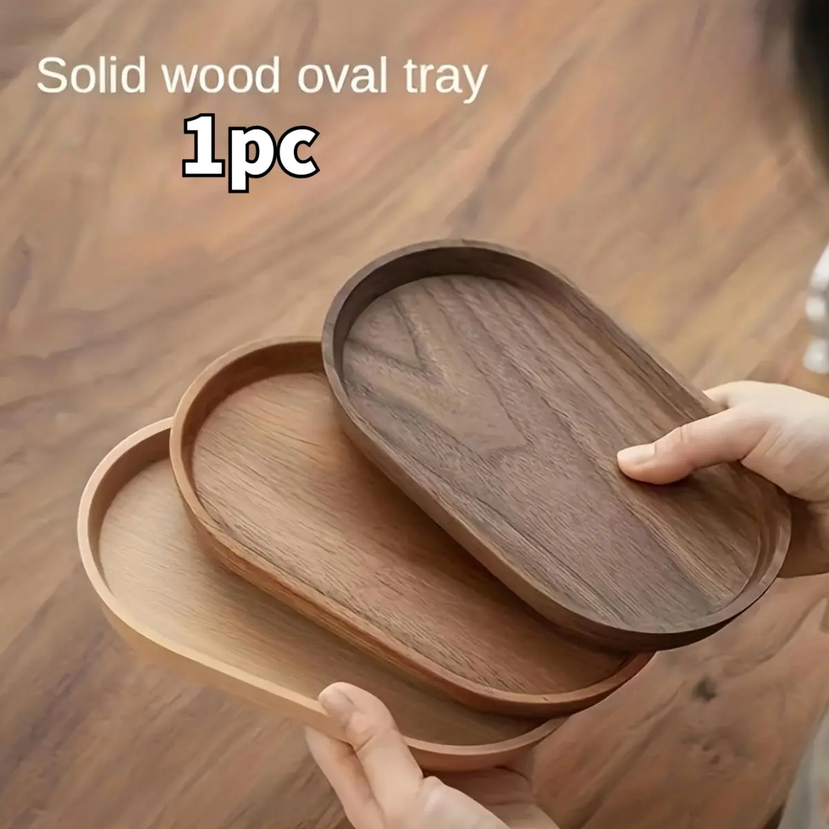 Wooden Serving Tray, 1 Count Japanese-inspired Serving Tray, Space-saving Design Food & Drink Service Tray, Perfect for Home Decor and Kitchen Accessories, Plates, Kitchenware