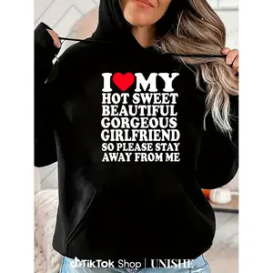 Cute Couple Hoodie – I Heart My Boyfriend with Stylish Long Sleeve Design
