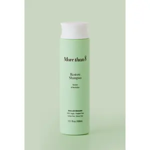 Morethan8 Restore Shampoo – Nourishing & Strengthening Hair Cleanser | Vegan, Sulfate-Free Formula | 10.1 fl oz