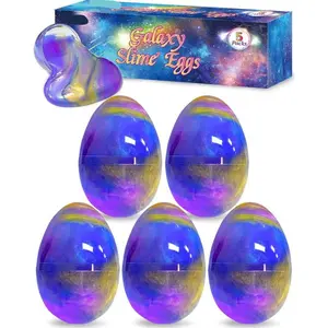 5 Pack Slime Filled Easter Eggs – Prefilled Slime Eggs for Kids & Teens, Easter Basket Stuffers, Egg Hunt Fillers, Party Favors, Sensory Toys for Boys & Girls