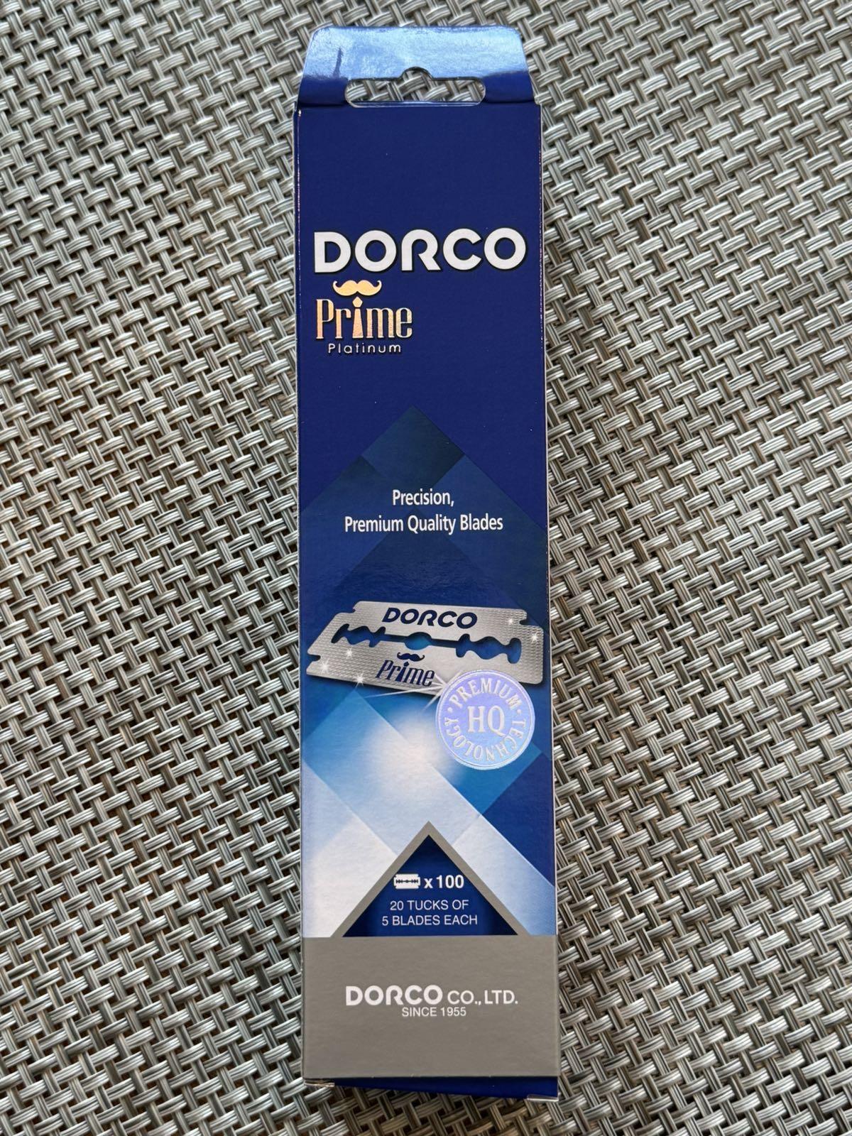 Dorco Prime Platinum Long Double Edge Razor Shaving Blades, 200 ct for Barbers - 2 packs of 100 blades each .
