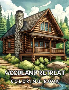 Woodland Retreat Coloring Book: A Serene Coloring Journey Through Nature For Relaxation And Stress Relief