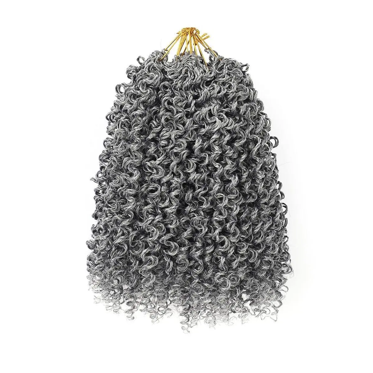 8 Inch Pre Twisted Ombre Yanky Passion Twists Crochet Hair(8 inch 8Pack grey)