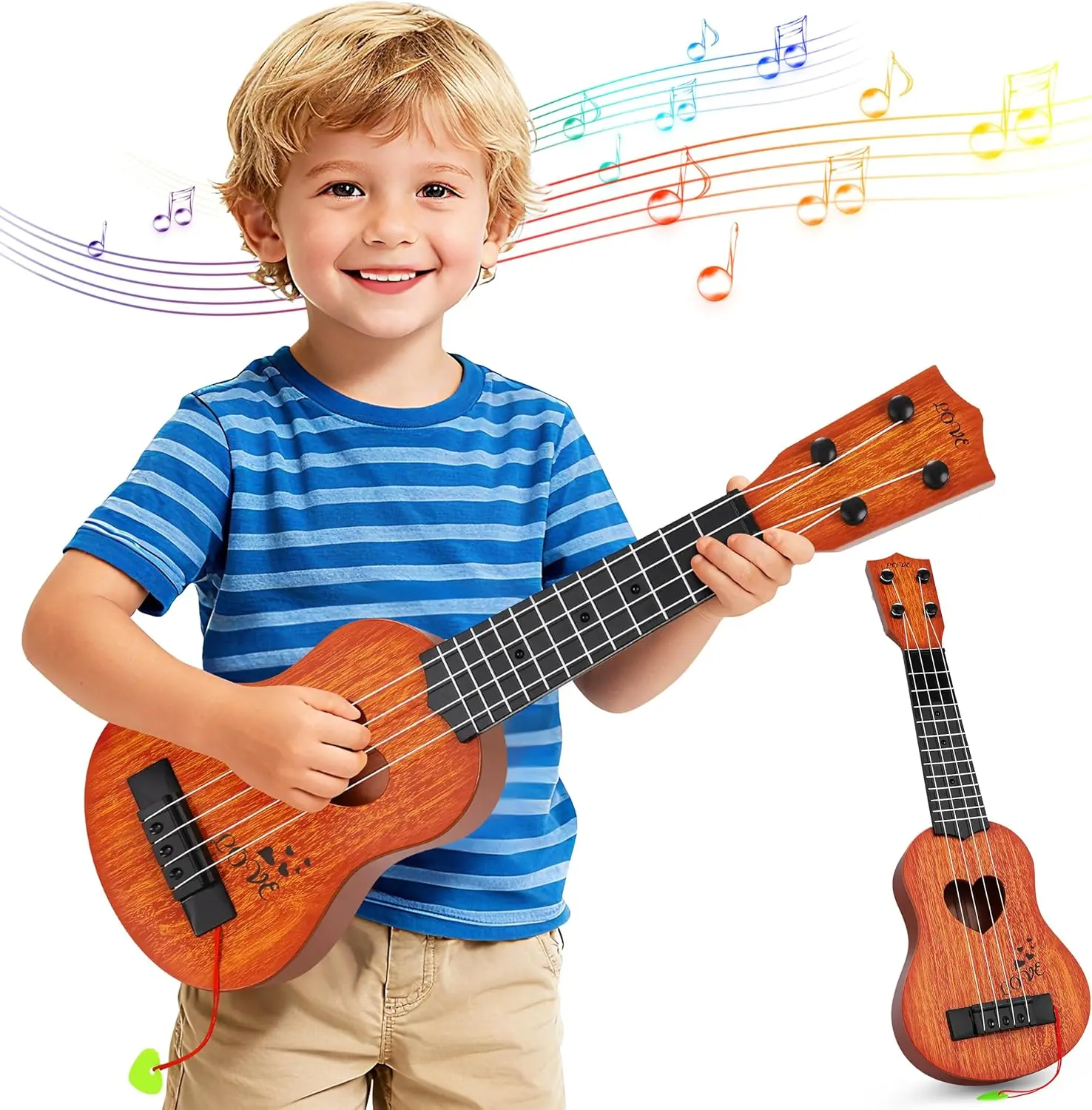 Kids Toy Classical Ukulele Guitar Musical Instrument, Brown