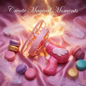 Bubble Gun Bubble Machine Angel Bubble Blower Toy for Kids and Toddlers Bubble in Bubble Gun Party Favors Birthday Christmas Easter Gift for 3-9 Years Old Boys and Girls (Blue and Red)