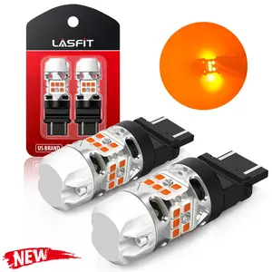 Lasfit 3157 4157 LED Turn Signal Bulbs CanBus-Ready Amber | T3 Series Lasfit 3157 4157 LED Turn Signal Bulbs CanBus-Ready Amber | T3 Series