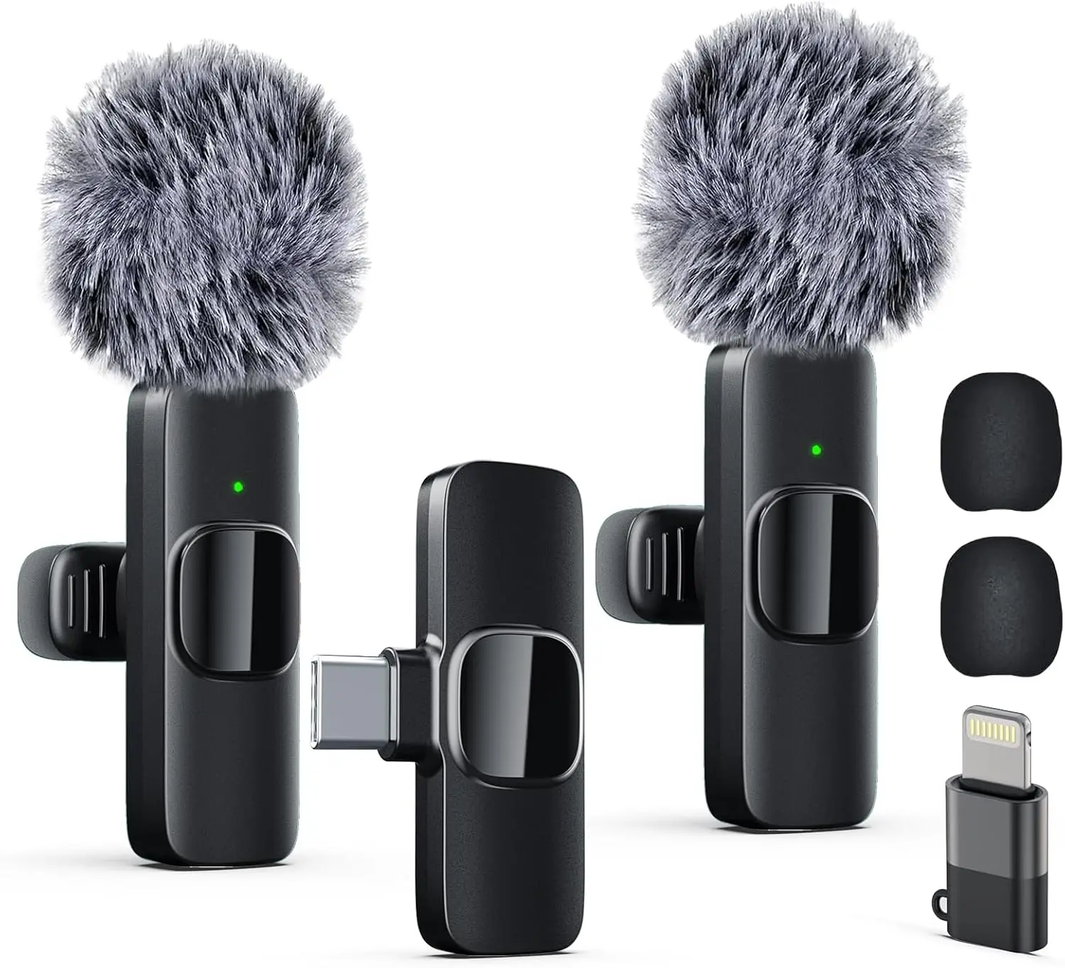 Labstandard Professional Wireless Lavalier Lapel Microphone for Iphone, Ipad, Mini Video Recording Mic Forinterview Video Podcast Vlog Youtube&Livestream, Noise Reduction, Plug &Play