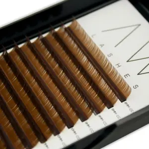 AW Lashes Cinnamon Volume Lashes - Soft Amber & Copper Undertones for a Radiant Sunlit Effect - True Curl™ for Longevity - Professional Use Only