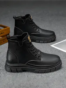 Men's British Style Martens Boots | High-Top Ankle Work Boots | All-Purpose Autumn Shoes Rubber