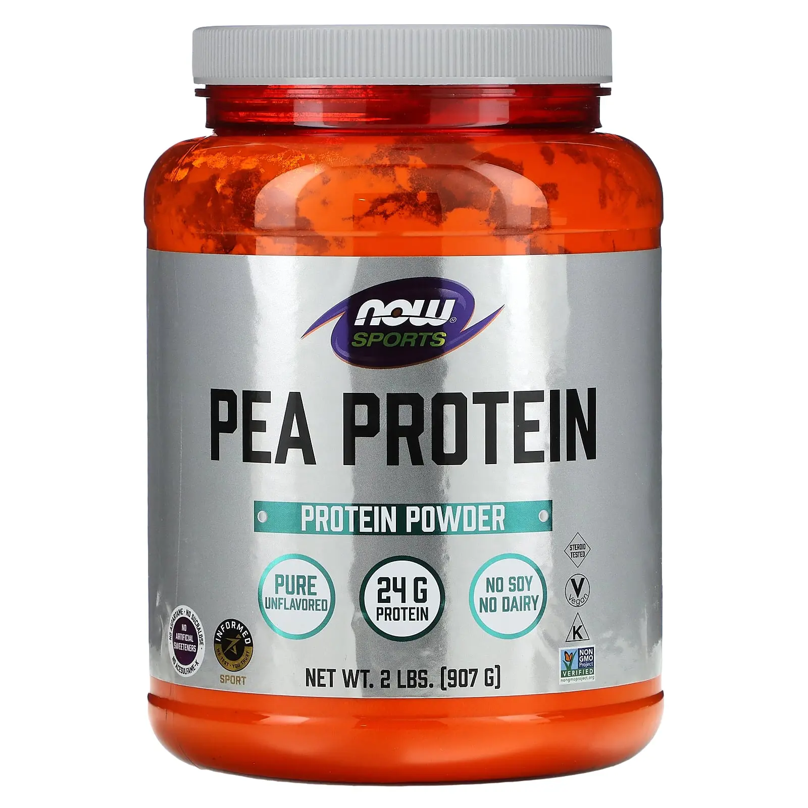 NOW Foods Sports, Pea Protein, Pure Unflavored, 2 lbs (907 g) NOW Foods Sports, Pea Protein, Pure Unflavored, 2 lbs (907 g)