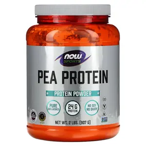 NOW Foods Sports, Pea Protein, Pure Unflavored, 2 lbs (907 g) NOW Foods Sports, Pea Protein, Pure Unflavored, 2 lbs (907 g)
