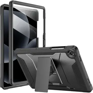 Case for Galaxy Tab A11+ Plus /A9+ 11-Inch, with Screen Protector and Kickstand, Rugged Full Body Protective Cover for Samsung Galaxy Tablet A11+/A9+ [SM-X230/236/210/216] - Black