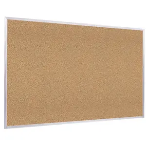 Ghent  18 in. x 24 in. Aluminum Frame Natural Cork Board