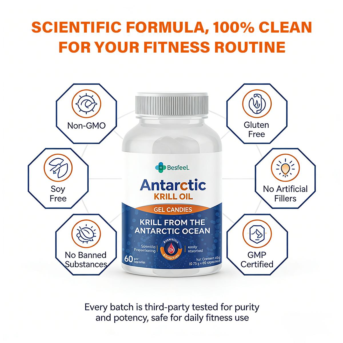 [Recommended by Doctors and Experts] Antarctic krill oil: Replenish protein after exercise and unleash your athletic potential.