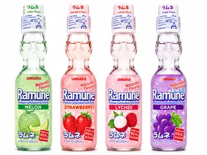 Ramune Sangira 4 Pack Melon,Strawberry,Lychee,Grape