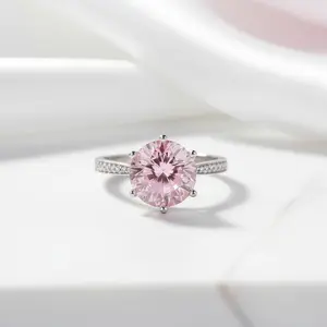 3.0 Ct Pink Diamond Option Engagement Ring