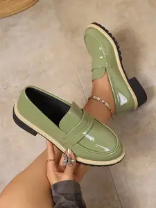 Women's Fashion Loafers, Classic Penny Design, Thick Sole Height Increase, Versatile Commute Shoes, Retro College Style