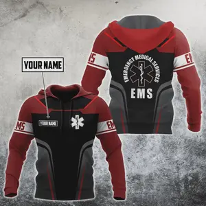 Personalized EMS Paramedic 3D All Over Print Hoodie Gift for Men and Women Full