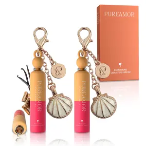 PureAmor Mini Keychain Pheromone Extrait de Parfum - 8+ Hour Long Lasting Designer Inspired Fragrance, Designer Inspired Fragrance, Choose From 13 Scents: Floral, Woody & Sweet, Pocket Fragrance