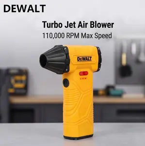 DEWALT Mini Turbo Jet Air Blower, Type-C Charging, 110000 RPM, 30-40m/s Wind Speed, 4 Speed Control For Dust Cleaning & Daily Use
