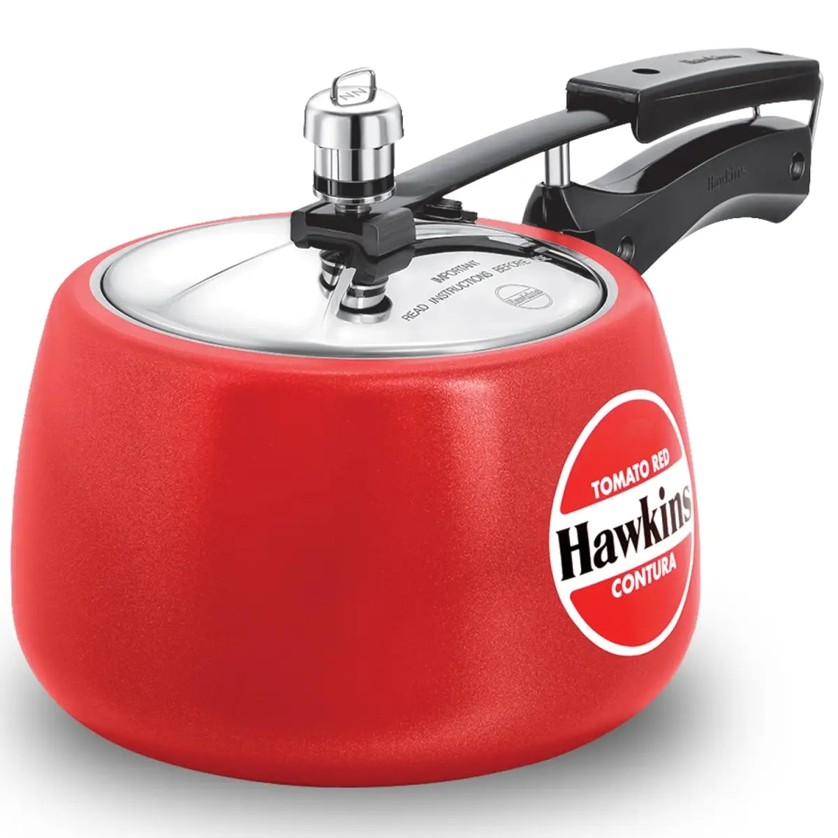 Hawkins CTR30 Ceramic Pressure Cooker, 3L Tomato Red Kitchen Cookware