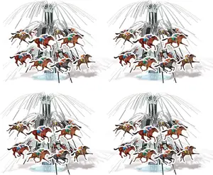Beistle 4 Piece Mini Cascade Horse Racing Centerpieces Tabletop Décor For Derby Day Party Decorations
