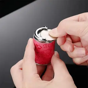 Metal Coin Tube Keychain Portable Fashionable Key Pendant Coin Storage Bank Novelty Keychain