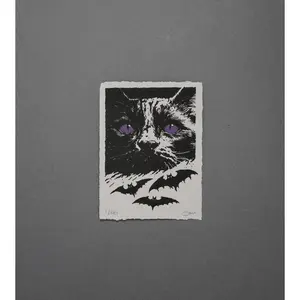 Cats And Bats  - High-Quality Print