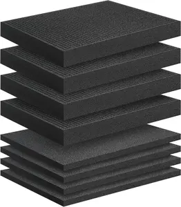 8 Pcs Pick Apart Foam Insert 4 PCS Foam Pads 4 PCS Pluck Foam Pre Cubed Foam Insert Pre Separated Cube Sheet Foam with Bottom Use for Interlocking Cases Tool Box Board Game Storage Drawer 16" x 12"