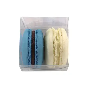Macaron Bites French Macarons Party Favors 10 Pack Blue & White Gourmet Cookies in Gift Box 20 Pieces Made with Imported Ingredients for Freshness
