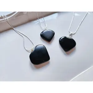 Black Obsidian Heart Necklace