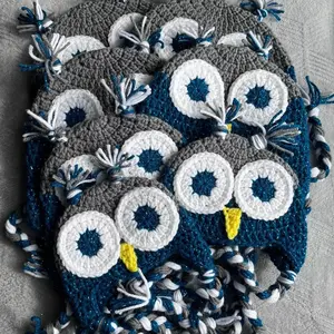 Crochet owl hat