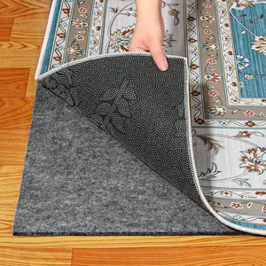Rug Pad 5x7 Ft, 1/8" Thick Under Area Carpet Padding, Non Slip Felt Rug Pads for Hardwood Floors, Protective Underlay Keeps Rugs in Place Without Wrinkles