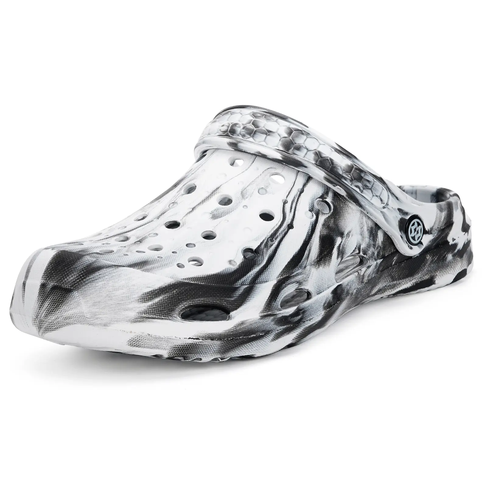 Mens Garden Clogs Shoes with Arch Support, Unisex Gardening Slip on Sandals, Womens Beach Slippers, Tie-Dye Clog