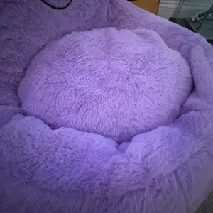 High Rebound Memory Foam Bean Bag Chair - 24-31 Inch Modern Outdoor Sofa, Lazy Floor Sofa, Beige Purple Eggplant Padded Living Room Furniture, Living Room Decor, Relaxing Gifts for Kids, Apartment Stuff, Bedroom Items